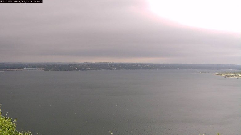 Lake Travis webcam, March 27, 2016 9:20 AM CT