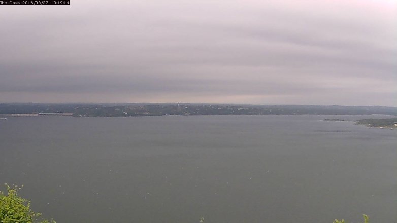 Lake Travis webcam, March 27, 2016 9:25 AM CT