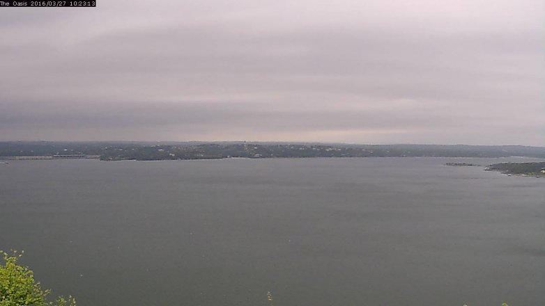 Lake Travis webcam, March 27, 2016 9:30 AM CT