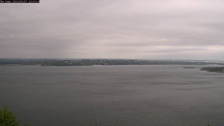 Lake Travis webcam, March 27, 2016 9:55 AM CT
