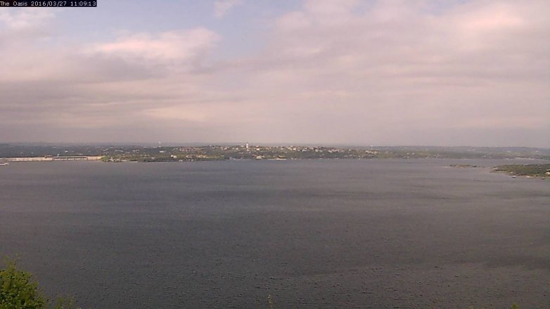 Lake Travis webcam, March 27, 2016 10:15 AM CT