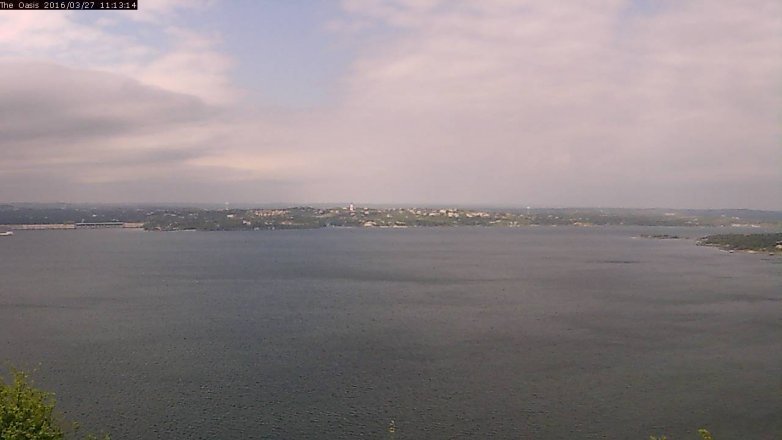 Lake Travis webcam, March 27, 2016 10:20 AM CT