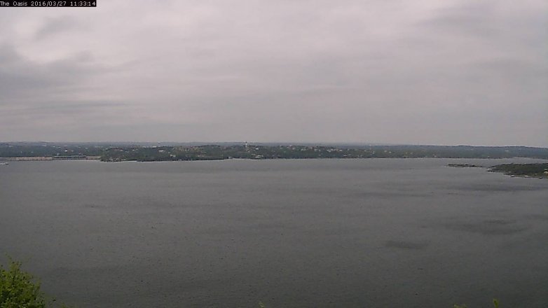 Lake Travis webcam, March 27, 2016 10:40 AM CT