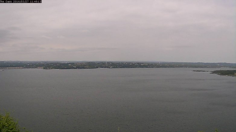 Lake Travis webcam, March 27, 2016 10:55 AM CT