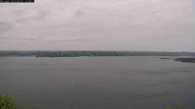Lake Travis webcam, March 27, 2016 11:00 AM CT