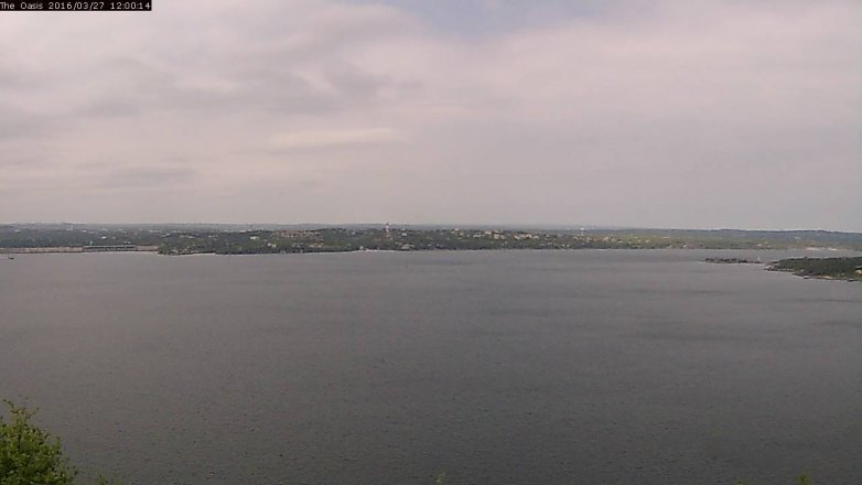 Lake Travis webcam, March 27, 2016 11:05 AM CT