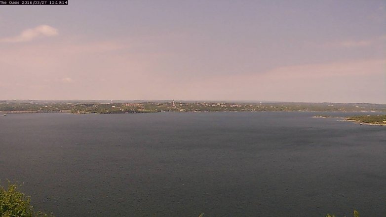 Lake Travis webcam, March 27, 2016 11:25 AM CT