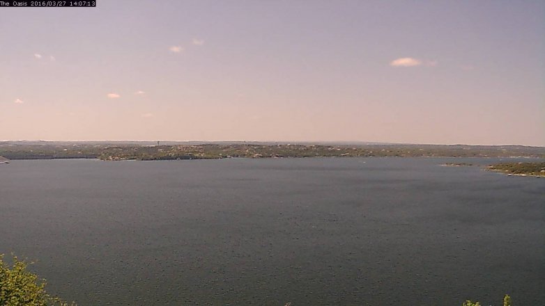 Lake Travis webcam, March 27, 2016 1:15 PM CT