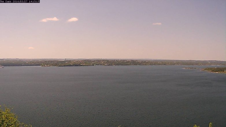 Lake Travis webcam, March 27, 2016 1:20 PM CT
