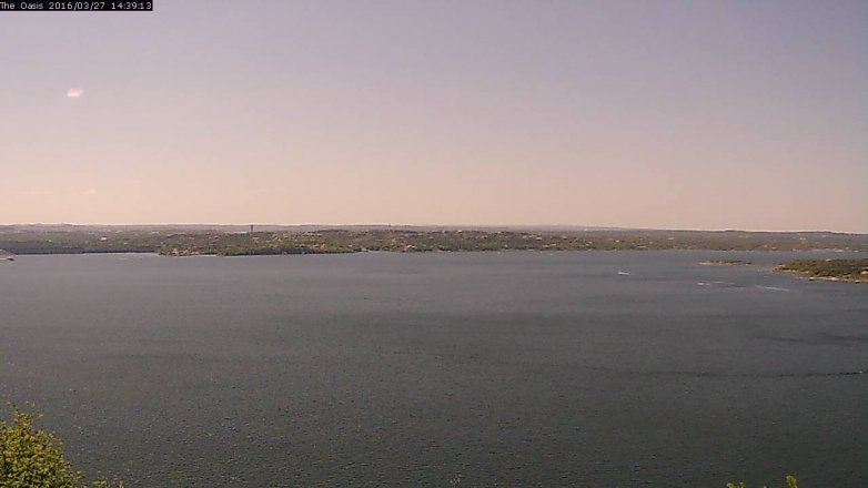 Lake Travis webcam, March 27, 2016 1:45 PM CT