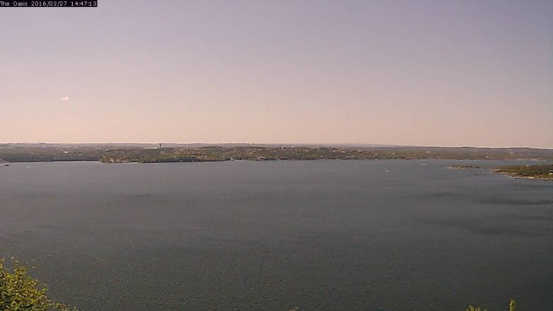 Lake Travis webcam, March 27, 2016 1:55 PM CT