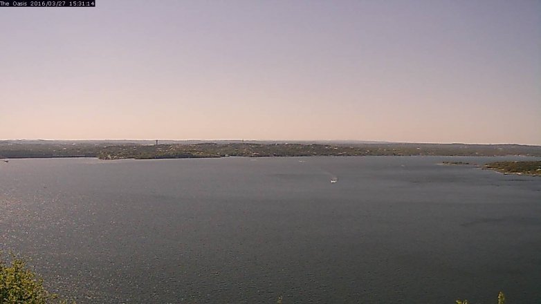 Lake Travis webcam, March 27, 2016 2:35 PM CT