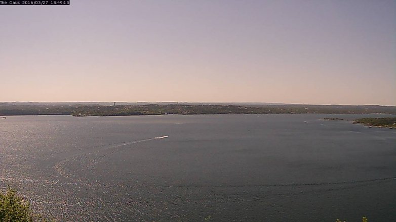 Lake Travis webcam, March 27, 2016 2:55 PM CT