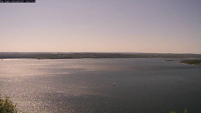 Lake Travis webcam, March 27, 2016 3:25 PM CT