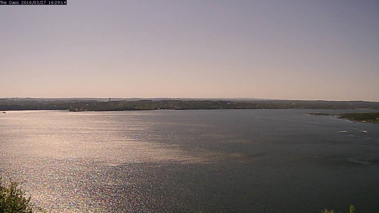 Lake Travis webcam, March 27, 2016 3:35 PM CT