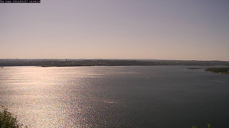 Lake Travis webcam, March 27, 2016 3:55 PM CT