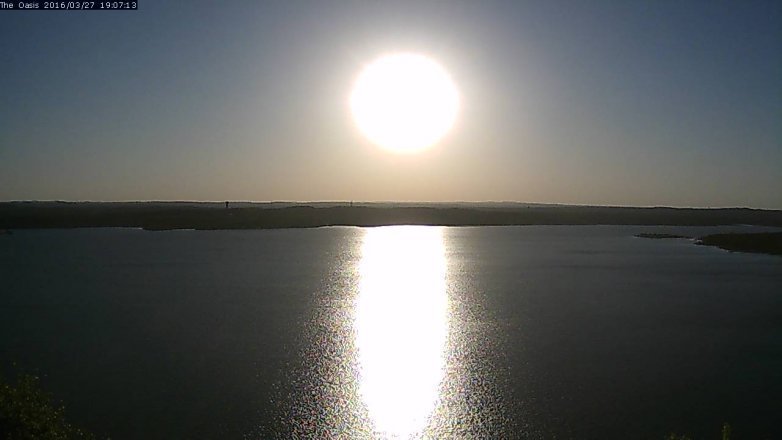 Lake Travis webcam, March 27, 2016 6:15 PM CT