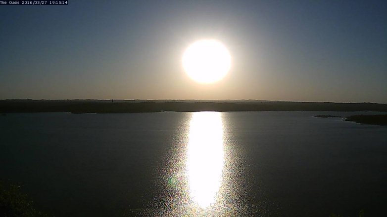 Lake Travis webcam, March 27, 2016 6:20 PM CT