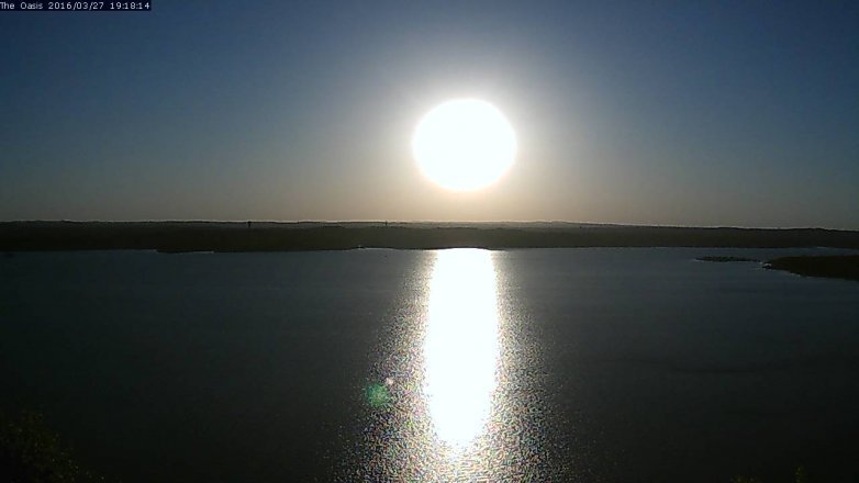 Lake Travis webcam, March 27, 2016 6:25 PM CT