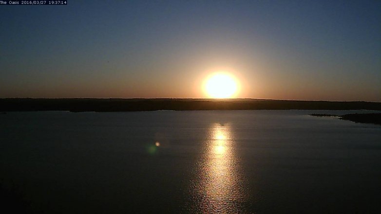 Lake Travis webcam, March 27, 2016 6:45 PM CT