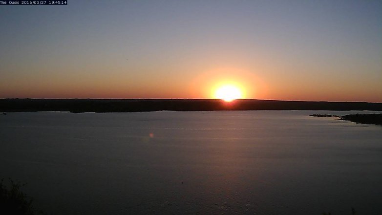 Lake Travis webcam, March 27, 2016 6:50 PM CT