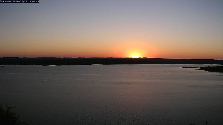 Lake Travis webcam, March 27, 2016 6:55 PM CT