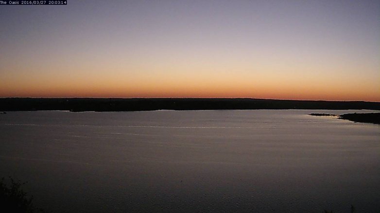 Lake Travis webcam, March 27, 2016 7:10 PM CT