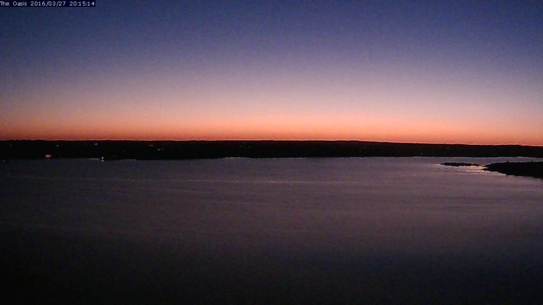 Lake Travis webcam, March 27, 2016 7:20 PM CT