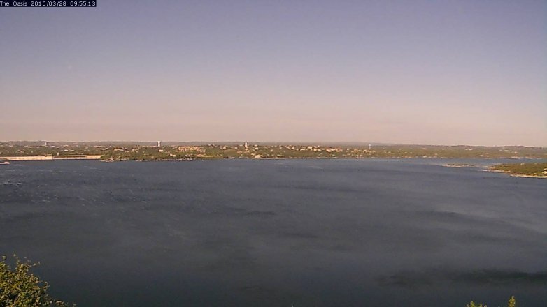 Lake Travis webcam, March 28, 2016 9:00 AM CT
