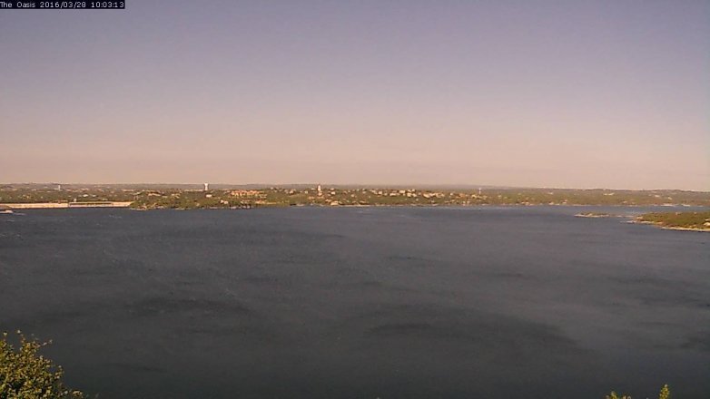 Lake Travis webcam, March 28, 2016 9:10 AM CT