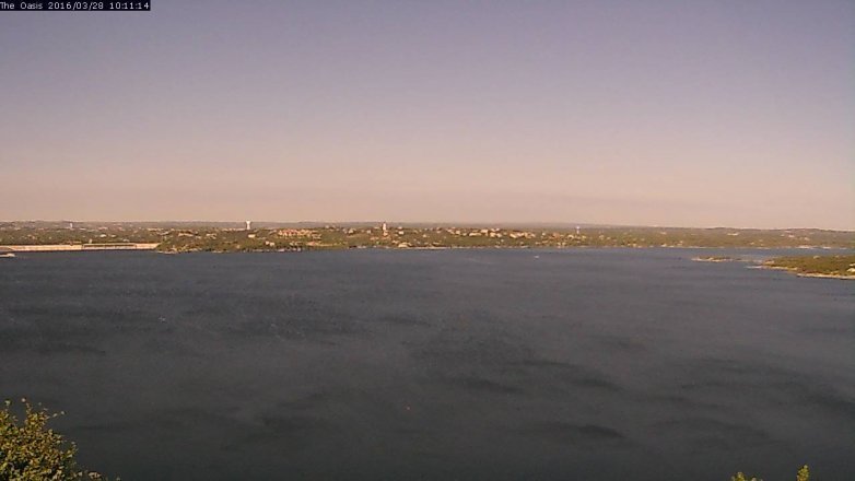 Lake Travis webcam, March 28, 2016 9:15 AM CT
