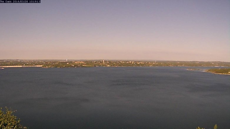 Lake Travis webcam, March 28, 2016 9:25 AM CT