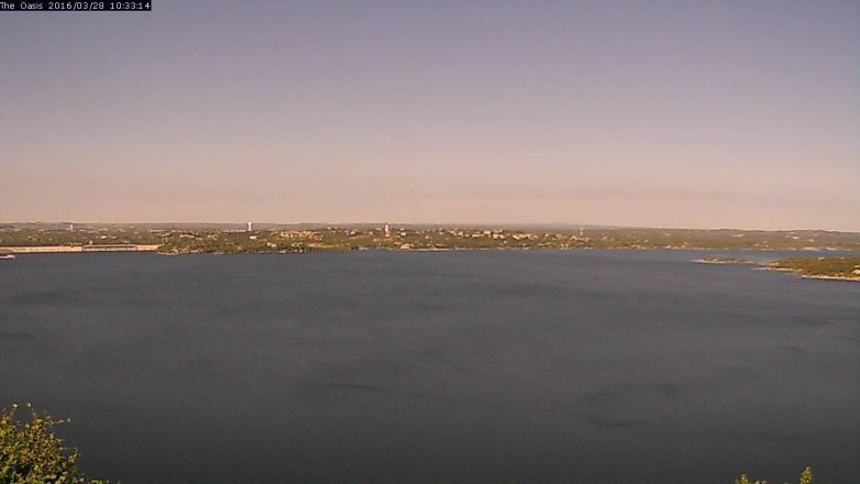 Lake Travis webcam, March 28, 2016 9:40 AM CT