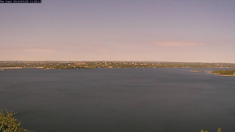 Lake Travis webcam, March 28, 2016 10:30 AM CT