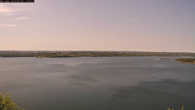 Lake Travis webcam, March 28, 2016 1:35 PM CT