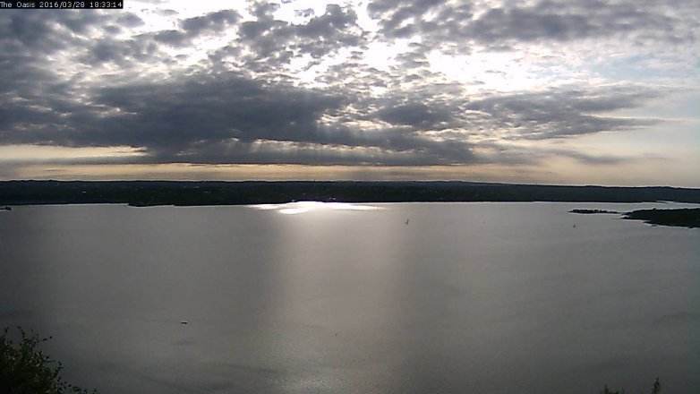 Lake Travis webcam, March 28, 2016 5:40 PM CT