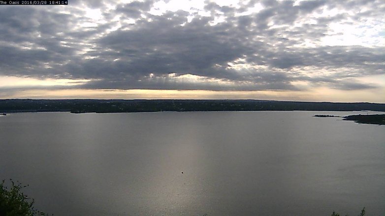 Lake Travis webcam, March 28, 2016 5:50 PM CT