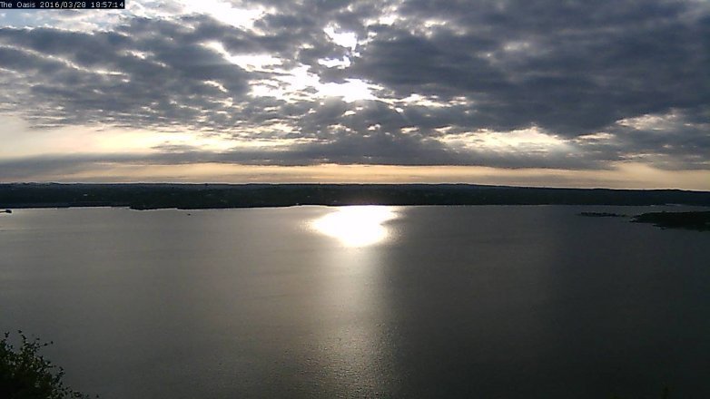 Lake Travis webcam, March 28, 2016 6:05 PM CT