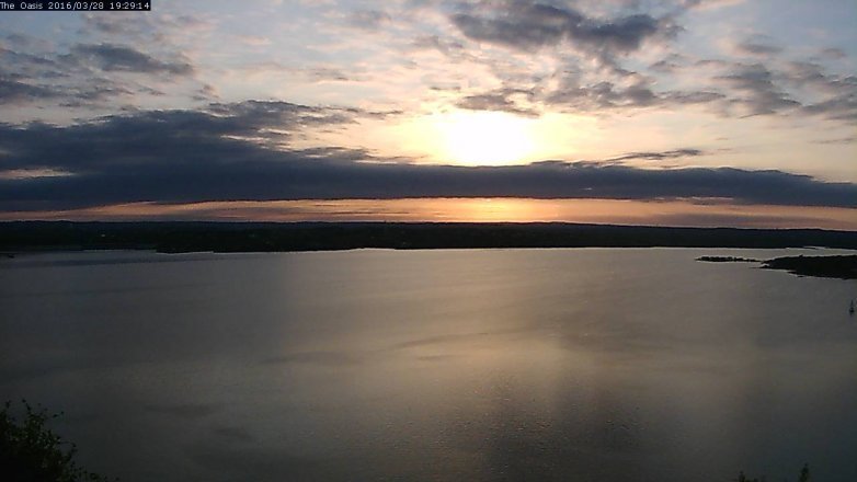 Lake Travis webcam, March 28, 2016 6:35 PM CT