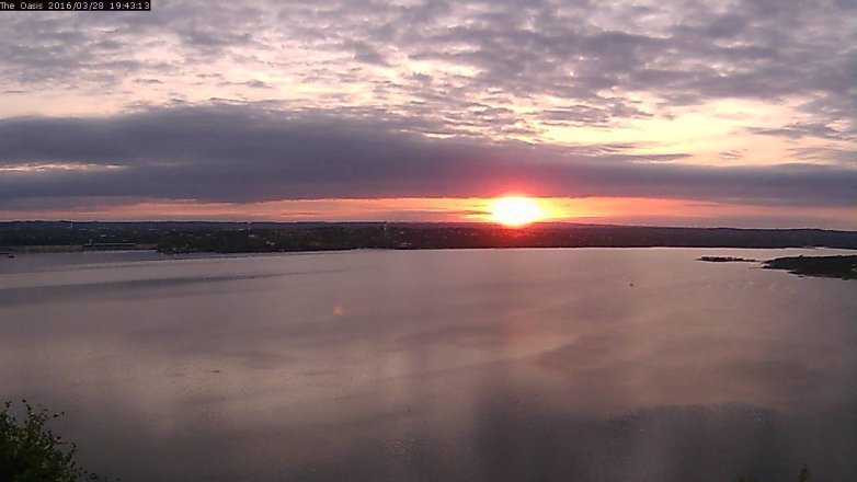 Lake Travis webcam, March 28, 2016 6:50 PM CT