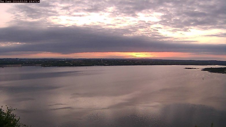 Lake Travis webcam, March 28, 2016 6:55 PM CT
