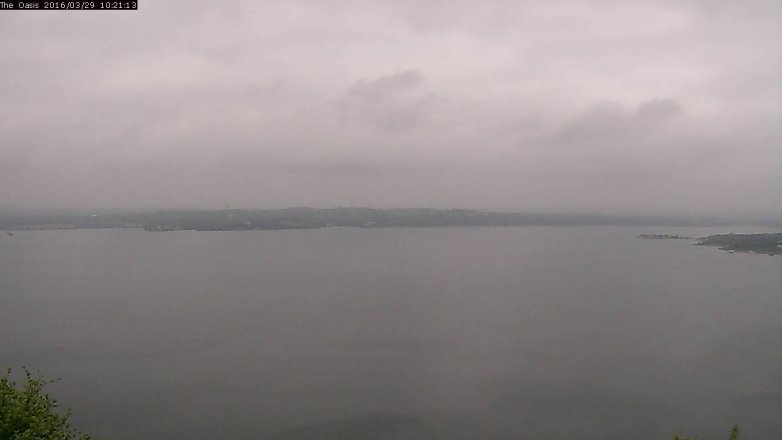 Lake Travis webcam, March 29, 2016 9:30 AM CT