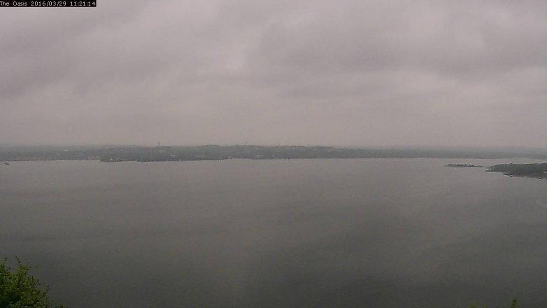 Lake Travis webcam, March 29, 2016 10:30 AM CT