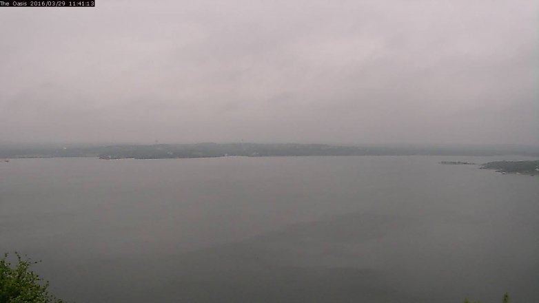 Lake Travis webcam, March 29, 2016 10:50 AM CT