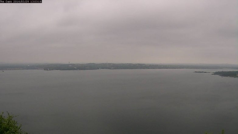 Lake Travis webcam, March 29, 2016 12:10 PM CT