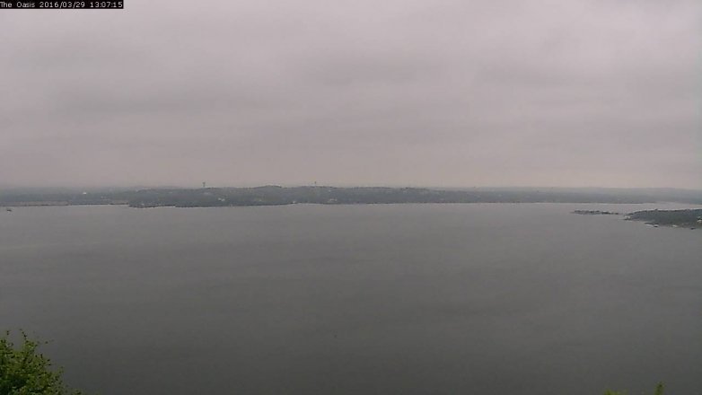 Lake Travis webcam, March 29, 2016 12:15 PM CT