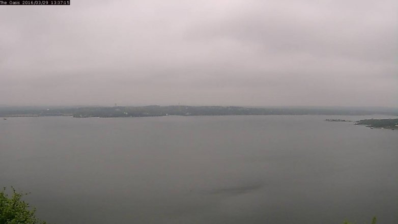 Lake Travis webcam, March 29, 2016 12:45 PM CT