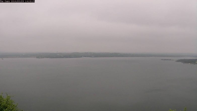 Lake Travis webcam, March 29, 2016 1:25 PM CT