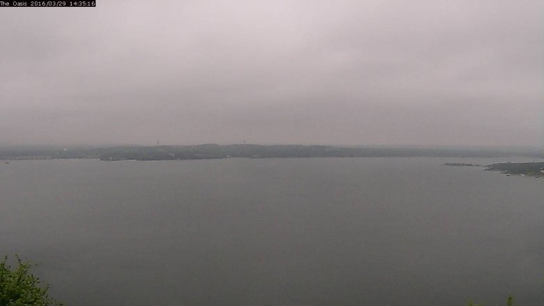 Lake Travis webcam, March 29, 2016 1:40 PM CT