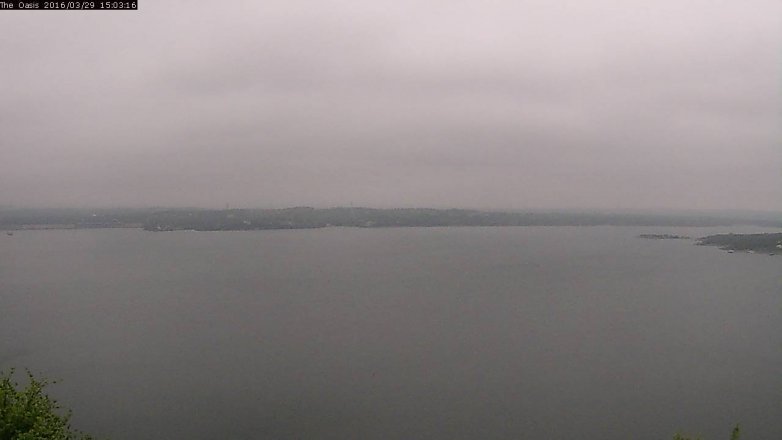 Lake Travis webcam, March 29, 2016 2:10 PM CT